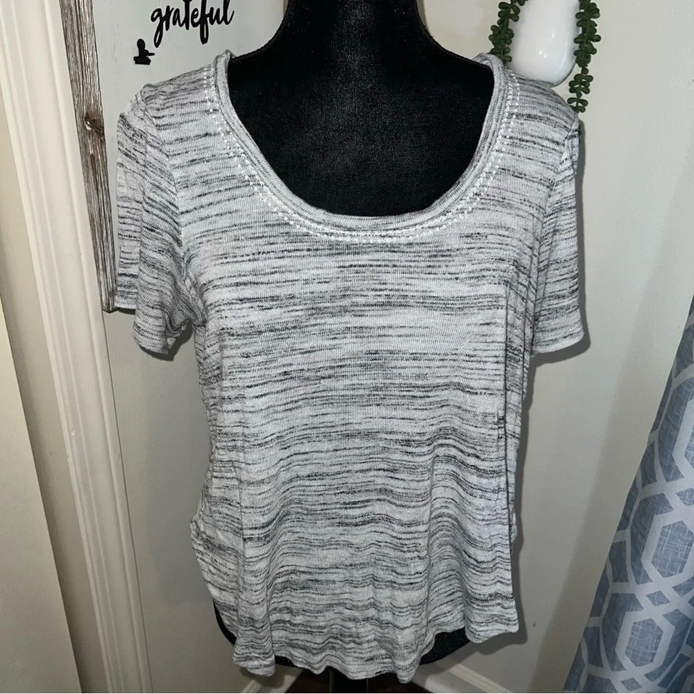 Pure + Good by Anthropologie gray knit top